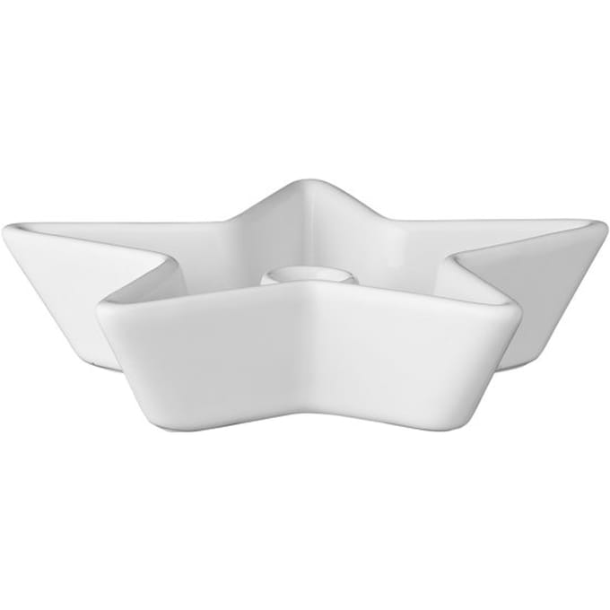 Bloomingville - Kandelaar - Ster Keramiek - B18,5xH4,5cm - Wit