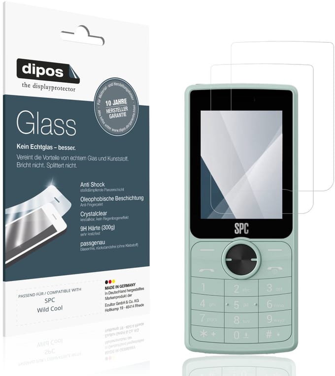 dipos – 2x Pantserfolie geschikt voor SPC Wild Cool | 9H Screenprotector