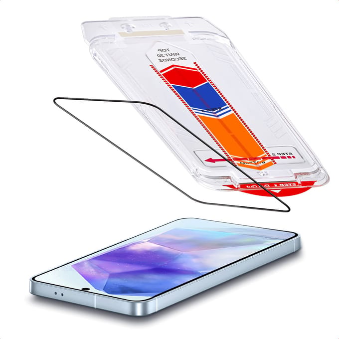 Accezz Screen Protector - Geschikt voor Samsung Galaxy A55 (5G) - Glas Screenprotector met Anti-dust Applicator