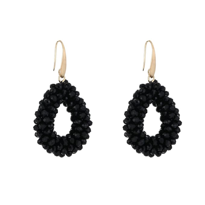 Oorbellen Crystal Glow - Zwart - Feestdagen - Kerst - Cadeau