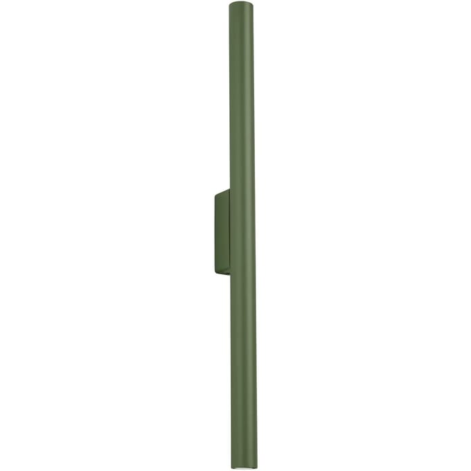 Wandlamp PASTELO 2 met slanke buis en 2 lichtpunten - Sollux Lighting - IP20 - Olijfgroen staal behuizing - 2.5 x 5 x 50 cm - 2 x G9 LED, exclusief lichtbron - 2 x 8 W - Moderne wandlamp voor woonkamer, eetkamer en keuken