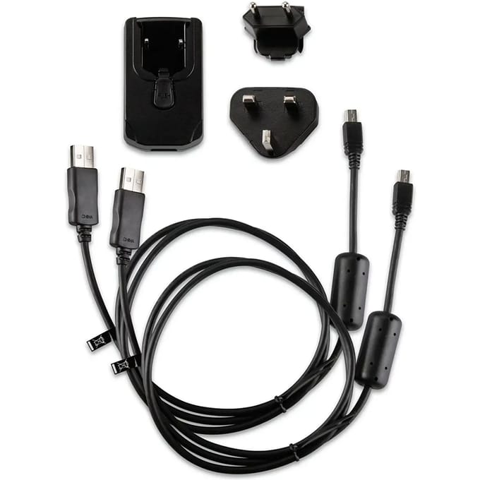 Lader Garmin secteur adaptateurs europe et câbles micro usb/mini usb inclus