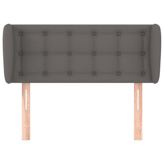 vidaXL - Hoofdbord - met - randen - 103x23x78/88 - cm - kunstleer - grijs