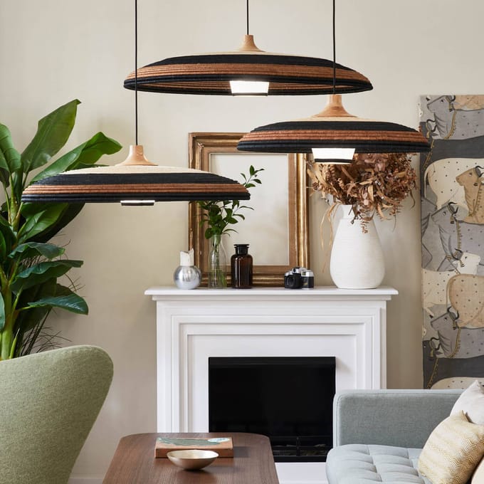 Forestier Grass hanglamp M, bruin