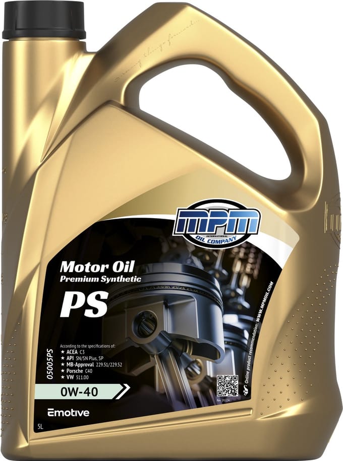 MPM Motorolie 0W40 PS volledig synthetisch - 5 liter