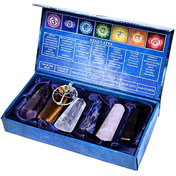 Set van 6 Genezende Kristallen voor Meditatie en Chakra Healing