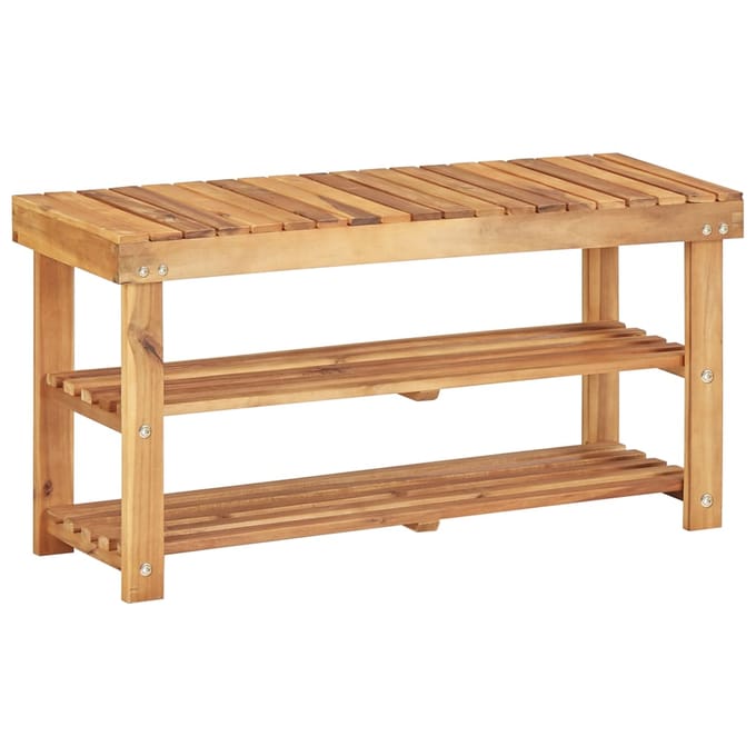 vidaXL - Schoenenrek - 90x32x46 - cm - massief - acaciahout