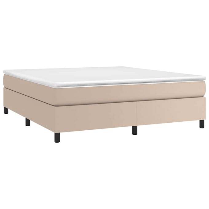 vidaXL - Boxspring - bed - kunstleer - cappuccinokleurig - 180x200 - cm