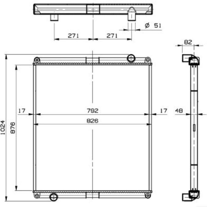 Radiator, motorkoeling NRF 509921