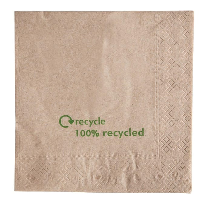 Gerecyclede servetten van kraftpapier 2-laags | 2000 stuks