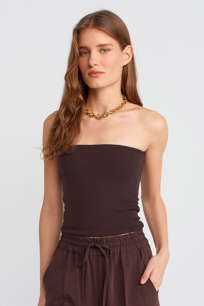 Strapless Bodycon Bandeau Blouse