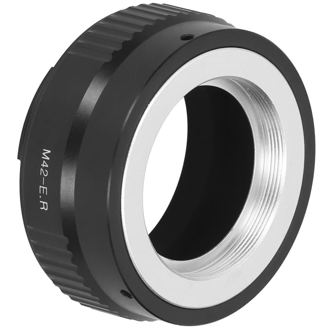 NEWYI M42‑ EOS R Lensadapterring voor M42 Schroefdraadlens naar voor Canon RF Camera black