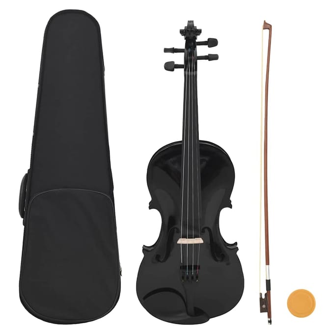 Ensemble Complet de Violon avec Archet et Mentonnière Bois Clair Taille 4/4