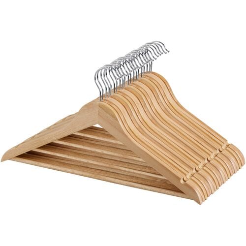 W5 Houten kledinghangers 20 stuks (Naturel)