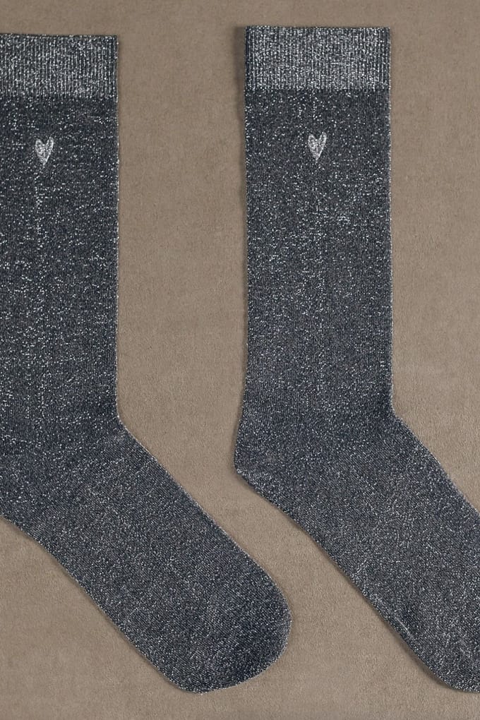 Mikuta The Dark Lurex Socks Black Größe: 35-38 | Socken Outlet | Damen | Schwarz