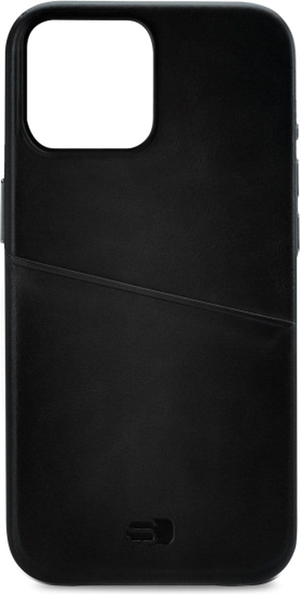 Senza Pure Leather Cover with Card Slot - Geschikt voor Apple iPhone 14 Pro Max - Deep Black