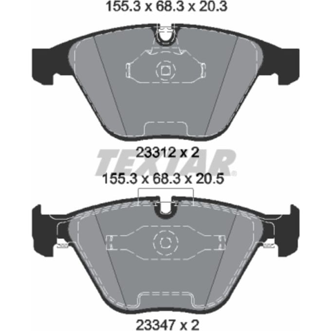 Remblokset TEXTAR 2331207, voor