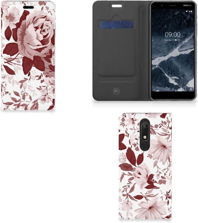 Bookcase Nokia 5.1 (2018) Watercolor Flowers