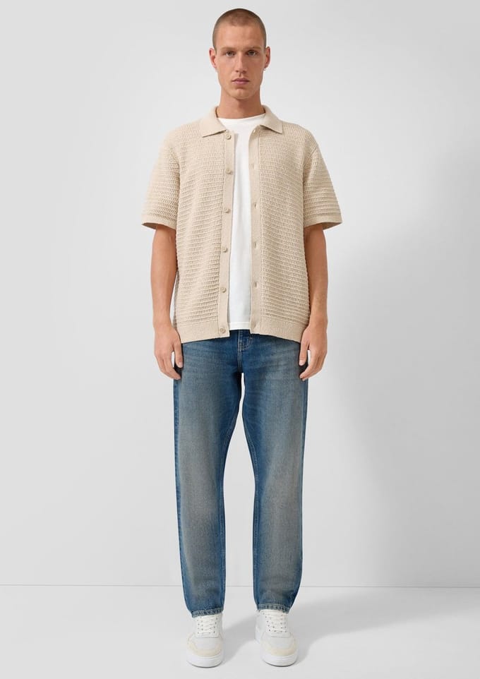 Verkleurde Rechte Jeans Middenhoge Taille QS
