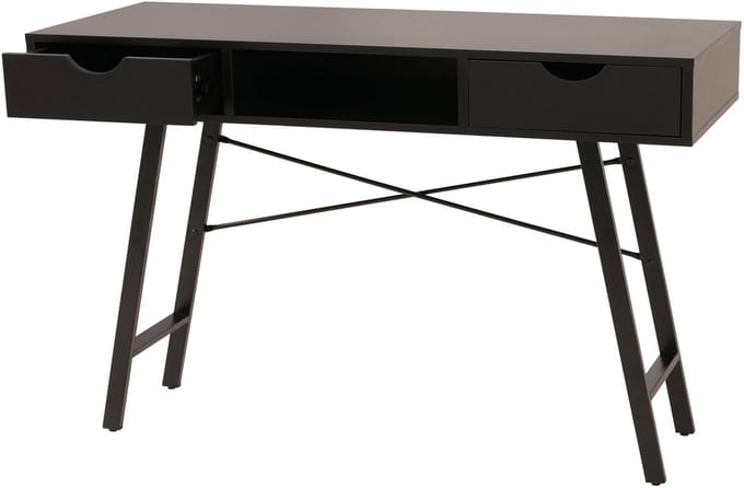 Bureau MCW-E92, kantoortafel computertafel, 3D-structuur 120x60xcm ~ zwart