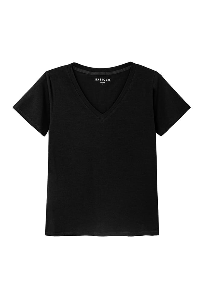 V-neck Premium T-shirt ZWART