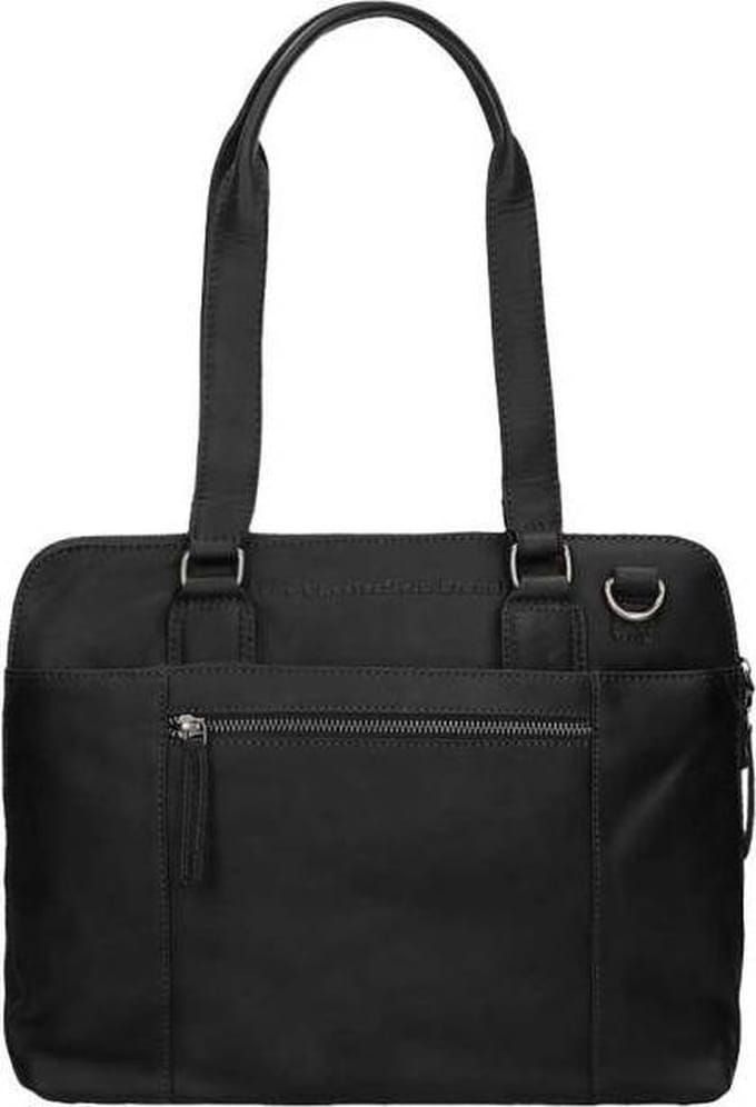 The Chesterfield Brand Cow Waxed Laptoptas / Businesstas Cara 11 Black