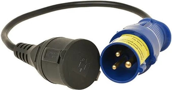Camping CEE stekker - 3-polig - Mannelijk - Met kabel