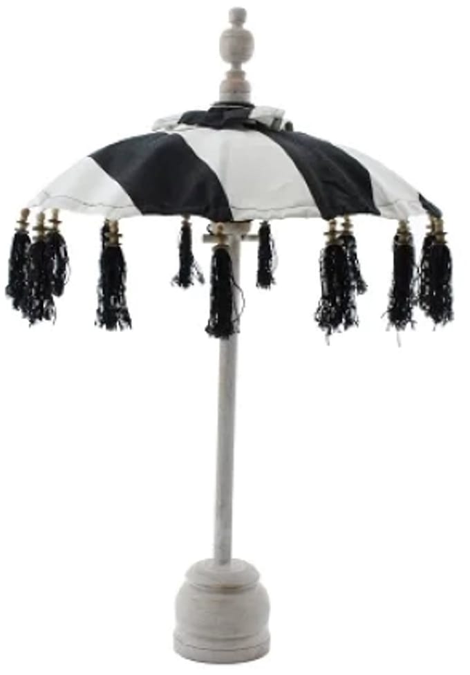 Parasol Bali Mini Wit/Zwart - Ø50cm