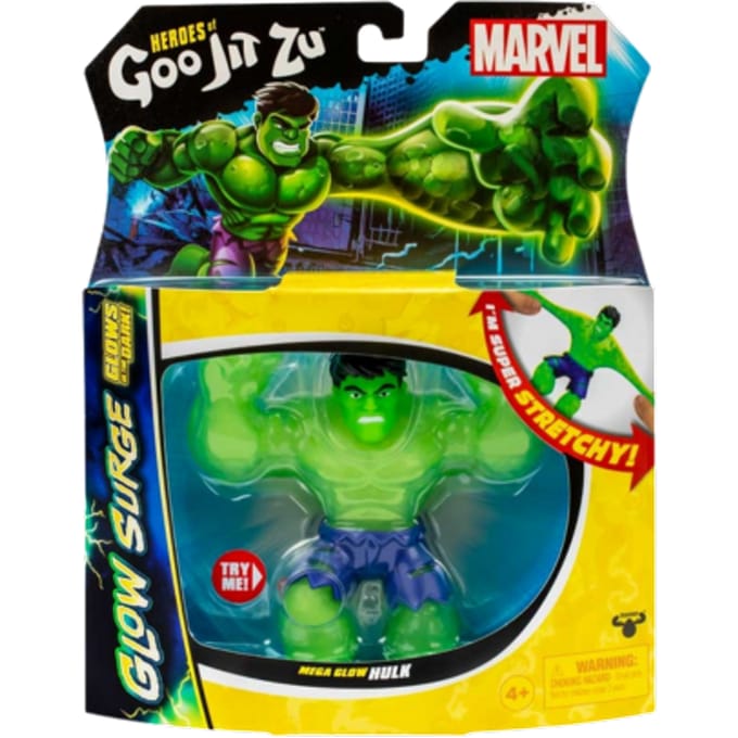 Heroes of Goo Jit Zu Marvel Glow Surge Hulk Stretchfiguur