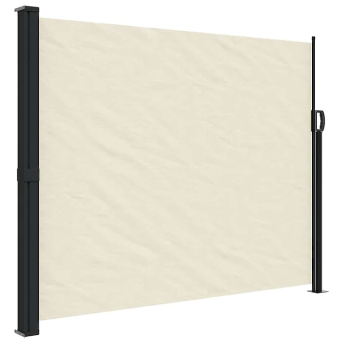 vidaXL - Windscherm - uittrekbaar - 160x300 - cm - crèmekleurig