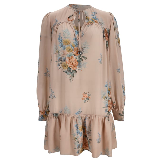 Alexander McQueen minijurk van zijde met bloemenprint