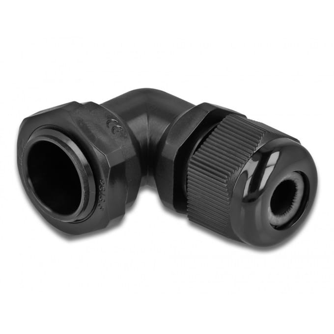 Kabelwartel 90 ° schuine pg13.5 zwart