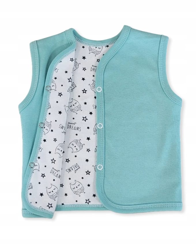 Dartomik Kaftanik - Kinderkatoenen Vest - Maat 86 - Mint - Oeko-tex Standard 100
