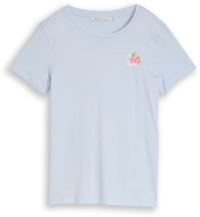 Tom Tailor Denim - T-shirt met print - Maat S - mountain sky blue