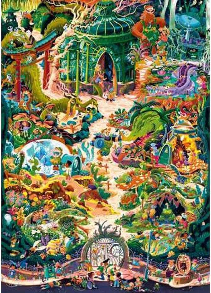 Heye puzzel Botanic Garden 2000 stukjes - cartoon puzzel.