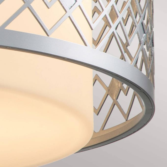 Elstead Lighting LED Hanglamp Ziggy | 2X E27 Max 60W | Dimbaar | Lacquered Silver