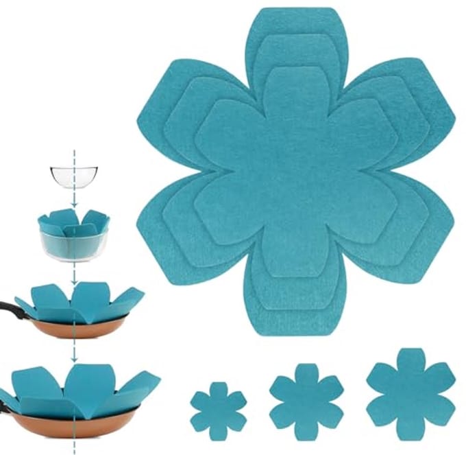 Pannenbeschermers voor keukenaccessoires - Vilt antislip stapelbescherming