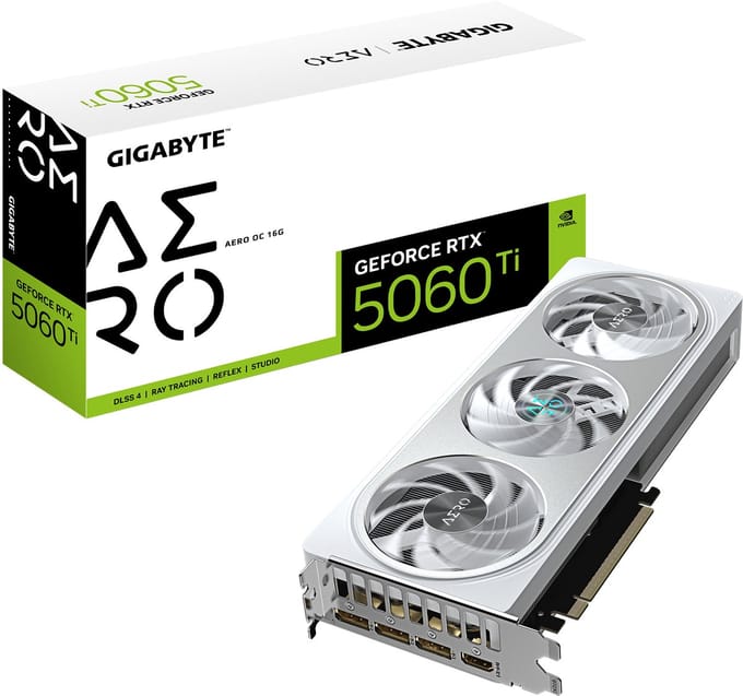 GIGABYTE GeForce RTX 5060 Ti AERO OC - 16GB GDDR7 RAM - Grafische kaarten