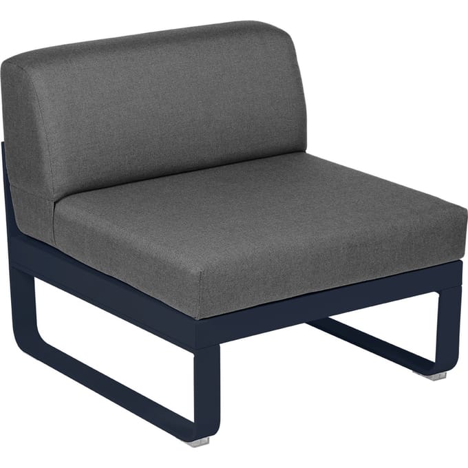 Fermob BELLEVIE Zitbank Module Midden - 92 abyssblauw - A3 grafietgrijs