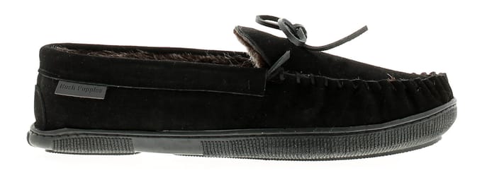 Hush puppies leren heren pantoffels zwart