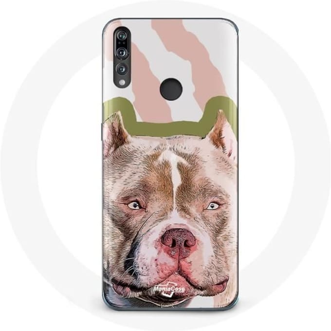 Coque pour Huawei P30 Lite - MANIACASE - Chien de Pitbull - Marron - Souple - Protection marron