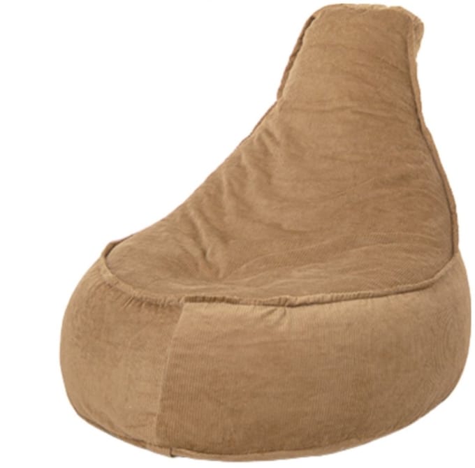 Drop & Sit Stoel Zitzak Ribstof - Zitzakfauteuil - Woonkamerzitzak – Camel – Junior – Voor Binnen