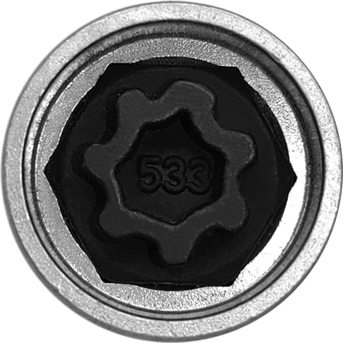 Vervanging voor Volkswagen Security Master Locking Wheel Moer Sleutel 533 Anti-diefstal Schroef Dopsleutel 533 zilver