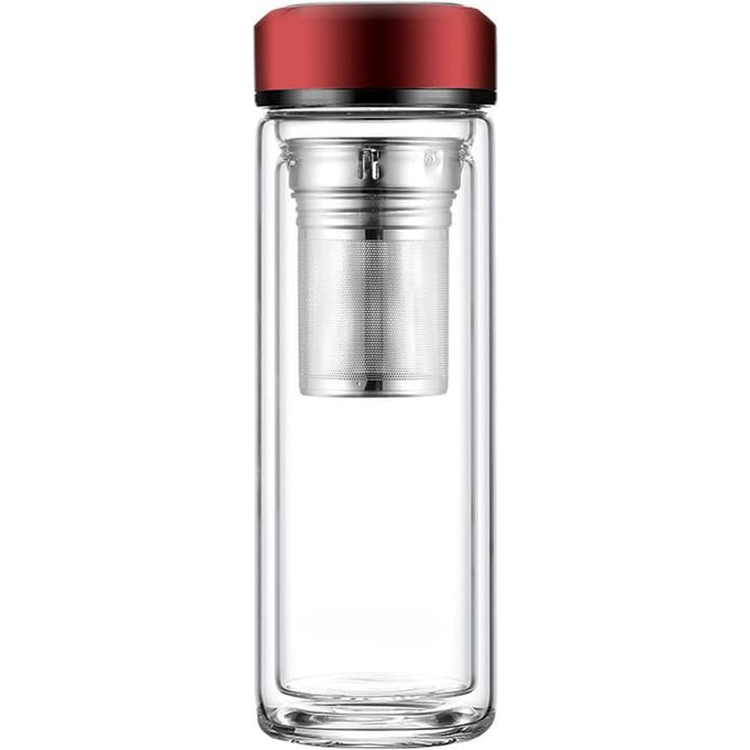 Vacuüm Glas Thee Scheiding Bubble Tea Beker Mannelijk 400ml Waterbeker 301-400ml