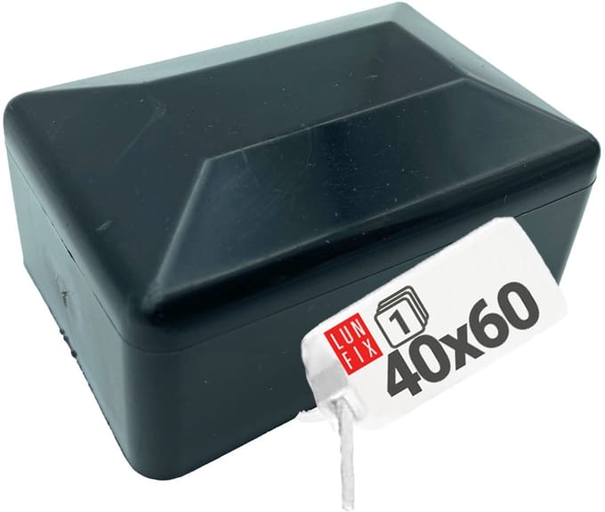 LUN FIX - Post cap - 40x60 mm - zwart - 1 stuk - paalafdekking