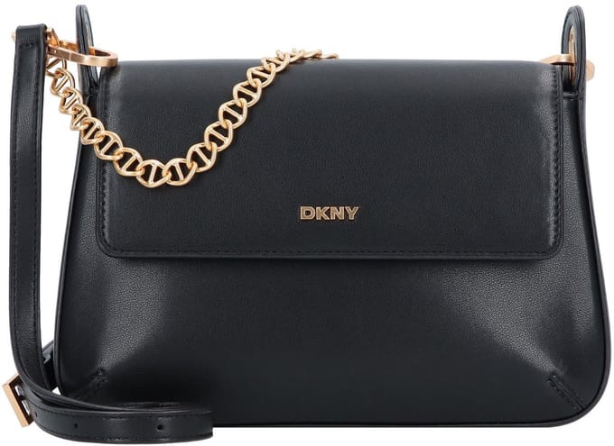 DKNY Belen Schoudertas Leer 26 cm - Dames - black-gold