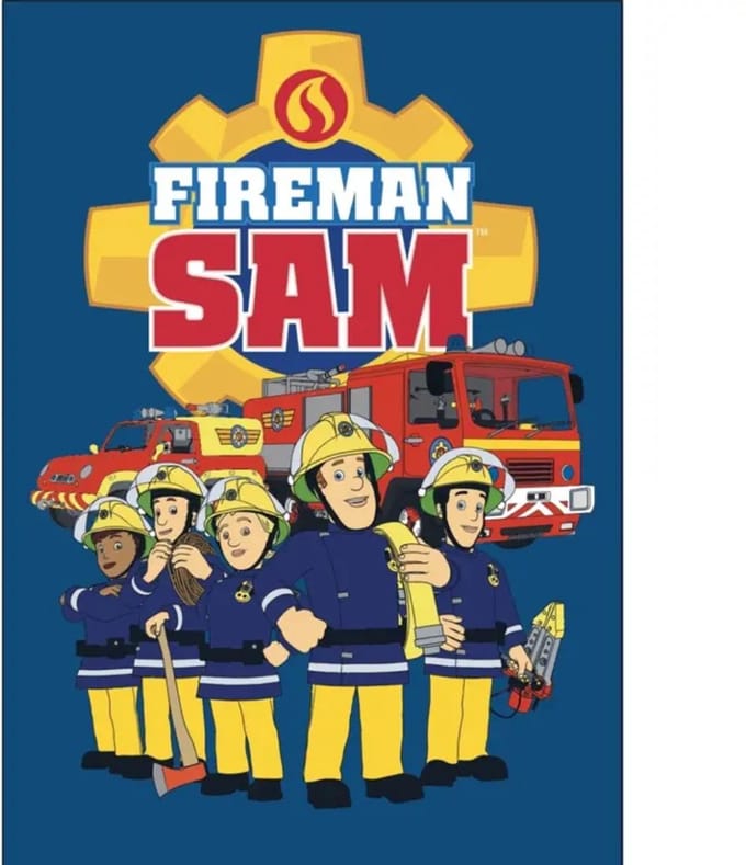 Fleece Deken Brandweerman Sam, 110x140cm