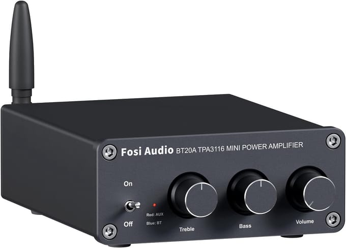 Fosi Audio BT20A - Versterker Stereo HiFi - Bluetooth 5.0 - 100 W x2