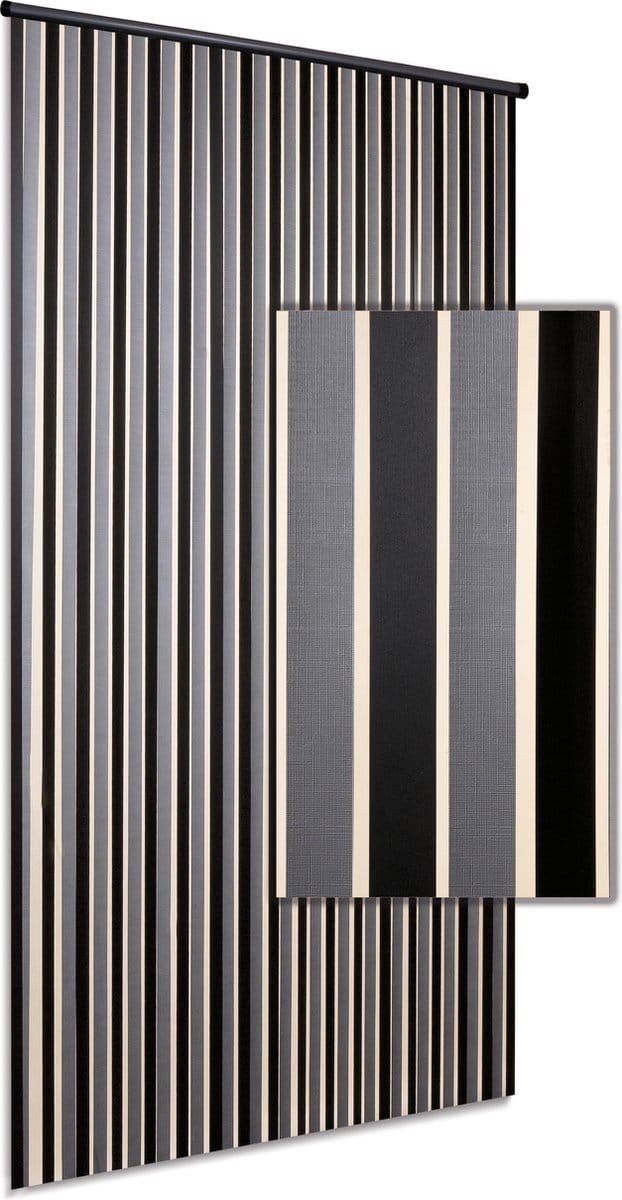 Linten HQ 2261 zilver/zwart 90x220 cm