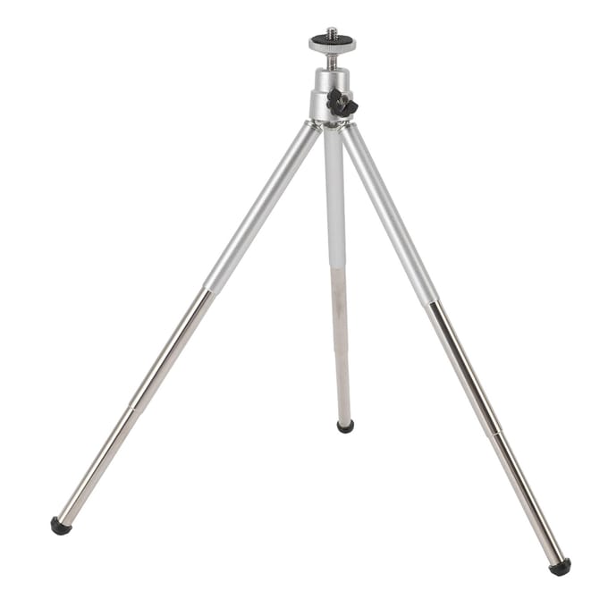 Trépied de Lumière Ventilateur Camping Extérieur Support Triangulaire Vertical Filetage 6mm Rétractable Rangement 15 30cm Réglable white